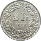 2 Franken 1944 B - vorzüglich